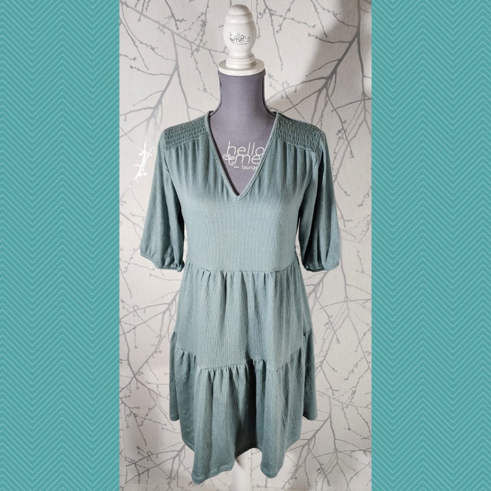 Ivy Mint Green Ruffle Tiered Flowy Dress